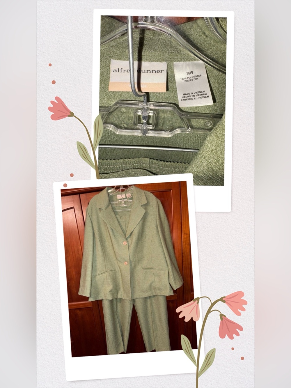 Alfred Dunner Olive Green Blazer #1355/1356